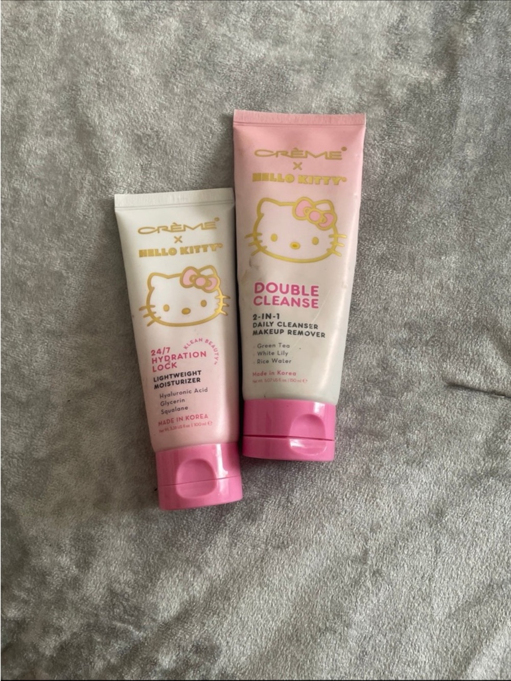Hello Kitty Pink Hydration Lock & Double Cleanse Skincare Duo